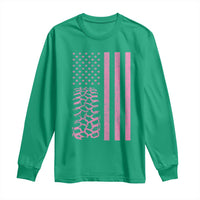 Off Road Car Wheel Vintage Pink American Flag Long Sleeve Shirt - Wonder Print Shop