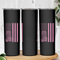 Off Road Car Wheel Vintage Pink American Flag Skinny Tumbler - Wonder Print Shop