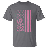 Off Road Car Wheel Vintage Pink American Flag T Shirt - Wonder Print Shop