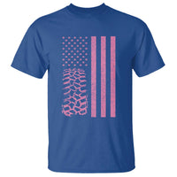 Off Road Car Wheel Vintage Pink American Flag T Shirt - Wonder Print Shop