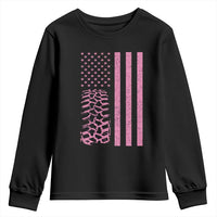 Off Road Car Wheel Vintage Pink American Flag Youth Sweatshirt - Wonder Print Shop