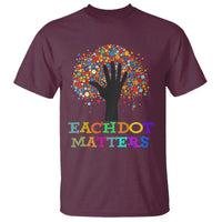 Happy Dot Day T Shirt Each Dot Matters Colorful Dot Hand Tree - Wonder Print Shop