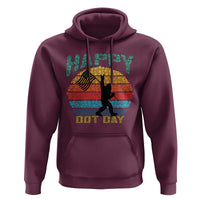 Happy Dot Day Bigfoot Hoodie American Flag Retro Sunset - Wonder Print Shop