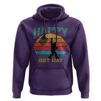 Happy Dot Day Bigfoot Hoodie American Flag Retro Sunset - Wonder Print Shop