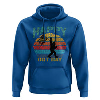 Happy Dot Day Bigfoot Hoodie American Flag Retro Sunset - Wonder Print Shop
