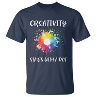 Funny Dot Day T Shirt Creativity Starts With A Dot Colorful Dots Watercolor - Wonder Print Shop