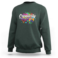 Happy Dot Day Sweatshirt Creativity Starts With A Dot Colorful Dots Watercolor - Wonder Print Shop