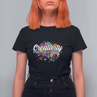 Happy Dot Day T Shirt For Women Creativity Starts With A Dot Colorful Dots Watercolor - Wonder Print Shop