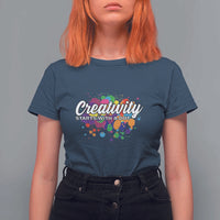 Happy Dot Day T Shirt For Women Creativity Starts With A Dot Colorful Dots Watercolor - Wonder Print Shop