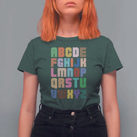 Funny Dot Day T Shirt For Women Alphabet Kindergarten Teacher Student Colorful Polka Dot - Wonder Print Shop