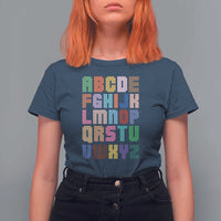 Funny Dot Day T Shirt For Women Alphabet Kindergarten Teacher Student Colorful Polka Dot - Wonder Print Shop