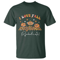 Funny Fall Physical Therapy T Shirt I Love Fall Prevention Retro Groove Pumpkin - Wonder Print Shop