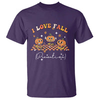 Funny Fall Physical Therapy T Shirt I Love Fall Prevention Retro Groove Pumpkin - Wonder Print Shop