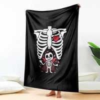 Pregnancy Announcement Throw Blanket Halloween Vampire Skeleton Monster Baby Pregnant Candy - Wonder Print Shop
