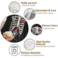 Pregnancy Announcement Throw Blanket Halloween Witch Skeleton Monster Baby Pregnant Candy - Wonder Print Shop