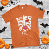 Pregnancy Announcement T Shirt Halloween Witch Skeleton Monster Baby Pregnant Candy - Wonder Print Shop