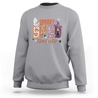 Spooky SPED Teacher Sweatshirt Special Education Teacher Halloween Witch Hat Cat Ghost - Wonder Print Shop