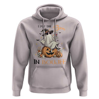 I Put The Boo In Boujee Hoodie Halloween Cute Lady Ghost Is Drinking Wine Pumpkin - Wonder Print Shop