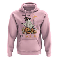 I Put The Boo In Boujee Hoodie Halloween Cute Lady Ghost Is Drinking Wine Pumpkin - Wonder Print Shop