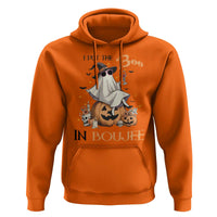 I Put The Boo In Boujee Hoodie Halloween Cute Lady Ghost Is Drinking Wine Pumpkin - Wonder Print Shop