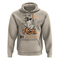 I Put The Boo In Boujee Hoodie Halloween Cute Lady Ghost Is Drinking Wine Pumpkin - Wonder Print Shop