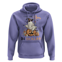 I Put The Boo In Boujee Hoodie Halloween Cute Lady Ghost Is Drinking Wine Pumpkin - Wonder Print Shop