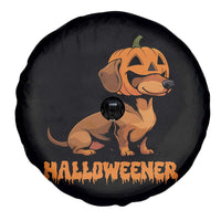 Funny Halloween Dachshund Spare Tire Cover Halloweener Pumpkin Wiener Dog - Wonder Print Shop