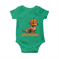 Funny Halloween Dachshund Baby Onesie Halloweener Pumpkin Wiener Dog - Wonder Print Shop