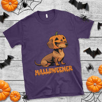 Funny Halloween Dachshund T Shirt Halloweener Pumpkin Wiener Dog - Wonder Print Shop