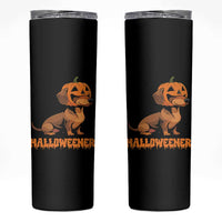 Funny Halloween Dachshund Skinny Tumbler Halloweener Pumpkin Wiener Dog - Wonder Print Shop