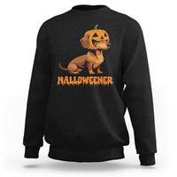 Funny Halloween Dachshund Sweatshirt Halloweener Pumpkin Wiener Dog - Wonder Print Shop
