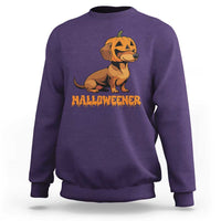 Funny Halloween Dachshund Sweatshirt Halloweener Pumpkin Wiener Dog - Wonder Print Shop