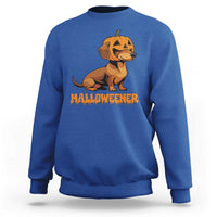 Funny Halloween Dachshund Sweatshirt Halloweener Pumpkin Wiener Dog - Wonder Print Shop