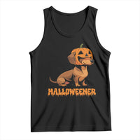 Funny Halloween Dachshund Tank Top Halloweener Pumpkin Wiener Dog - Wonder Print Shop