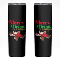 Funny Christmas Beers Skinny Tumbler Merry Drunk I'm Christmas Santa - Wonder Print Shop
