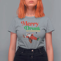 Funny Christmas Beers T Shirt For Women Merry Drunk I'm Christmas Santa - Wonder Print Shop