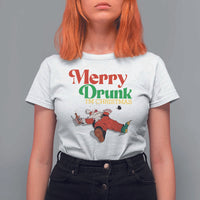 Funny Christmas Beers T Shirt For Women Merry Drunk I'm Christmas Santa - Wonder Print Shop
