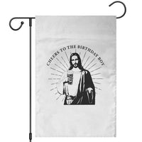Funny Cheers To The Birthday Boy Garden Flag Christmas Christian Faith - Wonder Print Shop