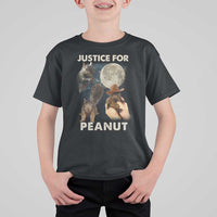 Justice For Peanut The Squirrel 2024 Moon T Shirt For Kid - Wonder Print Shop