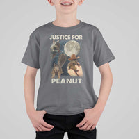 Justice For Peanut The Squirrel 2024 Moon T Shirt For Kid - Wonder Print Shop