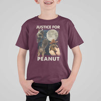 Justice For Peanut The Squirrel 2024 Moon T Shirt For Kid - Wonder Print Shop