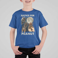 Justice For Peanut The Squirrel 2024 Moon T Shirt For Kid - Wonder Print Shop
