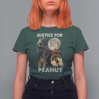 Justice For Peanut The Squirrel 2024 Moon T Shirt For Women - Wonder Print Shop