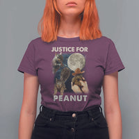 Justice For Peanut The Squirrel 2024 Moon T Shirt For Women - Wonder Print Shop