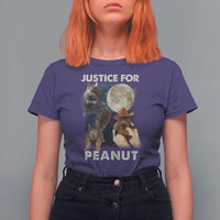 Justice For Peanut The Squirrel 2024 Moon T Shirt For Women - Wonder Print Shop