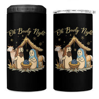 Funny Christmas Bowling 4 in 1 Can Cooler Tumbler Oh Bowly Night Nativity Scene Bowling Pins - Wonder Print Shop