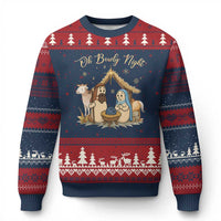 Funny Xmas Bowling Ugly Christmas Sweater Oh Bowly Night Nativity Scene Bowling Pins - Wonder Print Shop