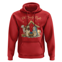 Funny Christmas Bowling Hoodie Oh Bowly Night Nativity Scene Bowling Pins - Wonder Print Shop