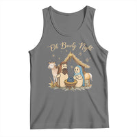 Funny Christmas Bowling Tank Top Oh Bowly Night Nativity Scene Bowling Pins - Wonder Print Shop