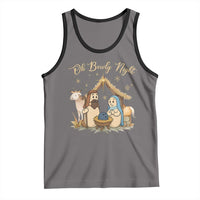 Funny Christmas Bowling Tank Top Oh Bowly Night Nativity Scene Bowling Pins - Wonder Print Shop